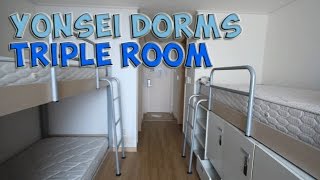 Yonsei International Campus Dormitory Tour  Triple Room [upl. by Lavro453]