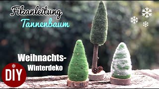 Weihnachtsdeko selber machen  Tannenbäumchen filzen  Filzen für Anfänger  Filzanleitung [upl. by Inar947]