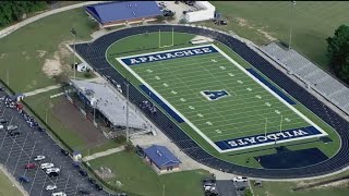 Apalachee High football team returns to home field one month after school shooting [upl. by Sternlight]