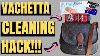 How To Clean amp Condition VINTAGE LOUIS VUITTON VACHETTA LEATHER HONEY OR DARK PATINA 3 EASY STEPS [upl. by Joeann739]