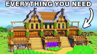 ⛏️ Minecraft  ULTIMATE Survival House 🏡  Build Tutorial for Survival [upl. by Adilen]