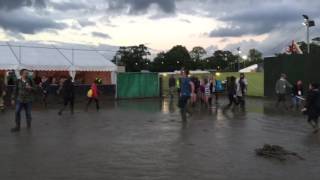 Clearest Blue  Chvrches at Glastonbury 2016 feat mud dancers [upl. by Juna]