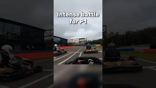 Intense battle for P1 in a go kart race racingkart gokart racing karting gopro kartingdrive [upl. by Repsac]