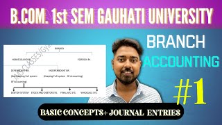 BRANCH ACCOUNTING Concept  Ledger and Journal Entries Gauhati University BCOM 1st Sem 2024 [upl. by Sosthina]