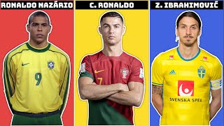 Ronaldo Nazario vs Cristiano Ronaldo vs Ibrahimovic Comparison 2024 [upl. by Asta]