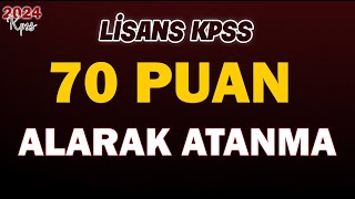 LİSANS KPSSDEN 70 PUAN ALARAK NEREYE ATANIRIM [upl. by Bain]