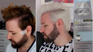 Tutorial Como platinar cabelo Masculino em casa por Rafael Secolin [upl. by Kenaz172]