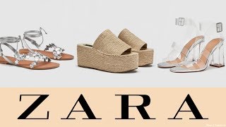 Nuevos Zapatos de Verano de ZARA  Moda 2018 de Calzado Mujer sandalias cuñas y más  Summer Shoes [upl. by Nivram373]