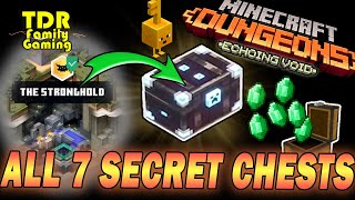 ALL SECRETS amp BUTTONS WALKTHROUGH IN STRONGHOLD  Minecraft Dungeons Echoing Void DLC [upl. by Aihceyt]