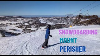 SNOWBOARDING MOUNT PERISHER FOR THE FIRST TIME [upl. by Irene]