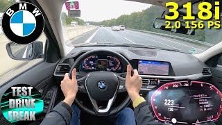 2022 BMW 318i G20 156 PS HIGH SPEED AUTOBAHN DRIVE POV [upl. by Margareta]