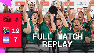 Blitzboks make it FIVE  South Africa v Argentina  Full Match Replay  Dubai HSBC SVNS [upl. by Llenrep]