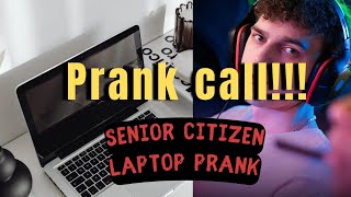 Senior citizen laptop prank funny prank call prankcall prankcaller prankcalls [upl. by Kellie]