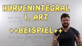 Kurvenintegral 1 Art skalar  BEISPIEL Masse eines Drahtes entlang einer Helix [upl. by Annoid]