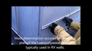 Repairing a delaminated RV wall and bubbled Fiberglass [upl. by Minsk]