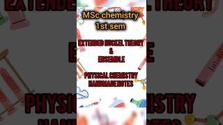 Extended huckel theory amp Ensemble  msc 1st sem  chemistry shorts yotubeshorts [upl. by Orman]