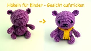 Amigurumi häkeln Gesicht sticken [upl. by Eneleoj]