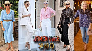 Elegant Fashion for Women Over 60 ☝️ Capsule Wardrobe 2024 Over 50 [upl. by Yelad643]