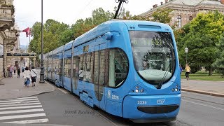 Trams in Zagreb Croatia  ザグレブのトラム [upl. by Celeski]