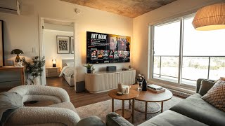 The PERFECT Small Apartment Living Room Setup [upl. by Ahseinat]