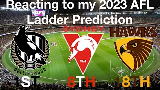 Reacting To My 2024 AFL Ladder Prediction [upl. by Hooke]