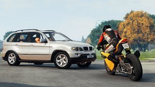 BeamNG Drive  Realistic Motorbike Crashes 4 [upl. by Eenaffit]