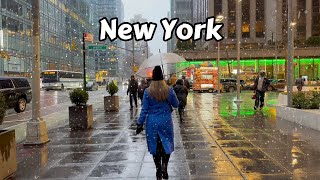 NYC Snowfall Walking Tour 2024 4k Video [upl. by Banna]