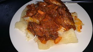 Salone Cassava and Gravy  A simple must try recipe [upl. by Amaso]