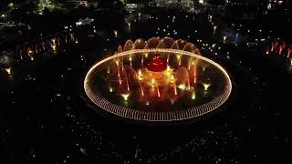 Water fire and lights in middle of Bucharest [upl. by Finley]