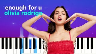 olivia rodrigo  enough for you  Piano Tutorial [upl. by Letnuhs]