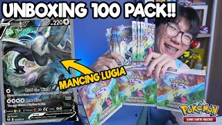 MEMANCING LUGIA DARI 100 PACK PEMICU PARADIGMA  Unboxing Kartu Pokemon [upl. by Aikahs]