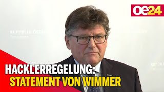 Hacklerregelung Statement von Rainer Wimmer [upl. by Whitford991]