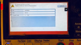 How to fix error code c3726 in Konica Minolta C266 [upl. by Atekihc]