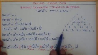 BINOMIO DE NEWTONTRIÁNGULO DE PASCAL [upl. by Nayab]