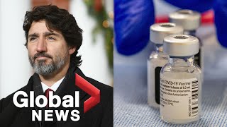 Coronavirus Trudeau says Canada to buy 20 million more Pfizer vaccines extends US border closure [upl. by Mayman722]