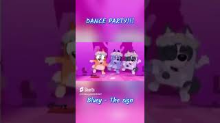 DANCE PARTY Bluey  The Sign Bluey shorts spoilers bingo [upl. by Peterman41]