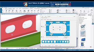 NsW TEKLA 3D BIM Tutorial Castellated Beam Cut out [upl. by Alban]