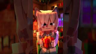 Cat Girl Christmas  Minecraft Animation shorts minecraftanimation [upl. by Berkley]