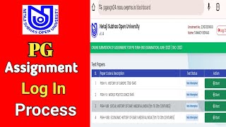 ♦️NSOU PG Assignment Login Process 2024 itihaspathkendro pgassignment pghistory [upl. by Ibbison]