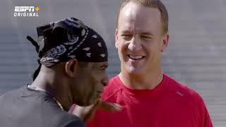 Deion Sanders schools Peyton Manning on being a twoway player [upl. by Aleehs]