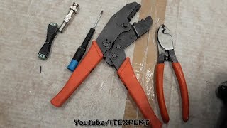 How to Crimp a BNC Connector on rj59 Cable Urdu\Hindi [upl. by Aisiat]