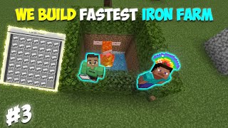 We Build FASTEST Iron Farm In Minecraft 121 [upl. by Ahsener]