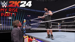 WWE 2K24 My Rise Zachary  Part 1  QnlyKing Gaming [upl. by Magel]