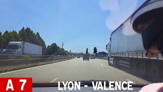 A7  Lyon  Valence France Timelaps [upl. by Ylreveb]