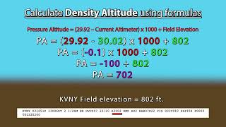 Calculate Density Altitude using Mathematical formulas [upl. by Acinoj]