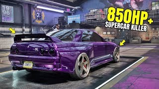 Need for Speed Heat Gameplay  850HP NISSAN SKYLINE GTR VSPEC R32 Customization  Max Build [upl. by Hatokad]