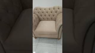 Chesterfield sofa Restorationyoutubeshorts furnituredesign couchrestoration velvetsofa [upl. by Annaoj4]