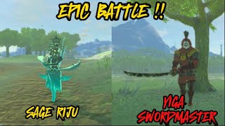 The Legend of Zelda  Yiga Blademaster VS Sage Riju [upl. by Drofyar761]