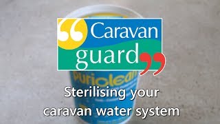 Sterilising your caravan water system [upl. by Eibloc]