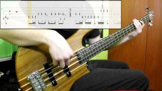 Radiohead  Paranoid Android Bass Cover Play Along Tabs In Video [upl. by Enalb]